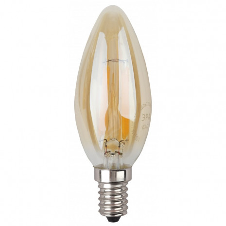 F-LED B35-7W-827-E14 gold ЭРА (филамент, свеча золот., 7Вт, тепл, E14) (10/100/4000)