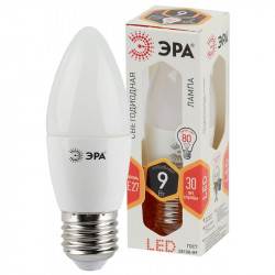 LED B35-9W-827-E27 ЭРА (диод, свеча, 9Вт, тепл, E27) (10/100/3500)