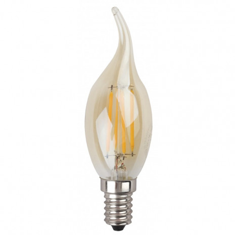 F-LED BXS-7W-827-E14 gold ЭРА (филамент, свеча на ветру золот., 7Вт, тепл, E14) (10/100/4000)
