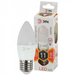 LED B35-11W-827-E27 ЭРА (диод, свеча, 11Вт, тепл, E27) (10/100/3500)