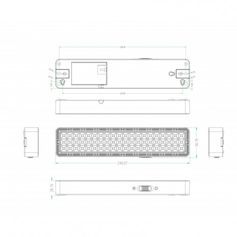 DBA-103-0-20 ЭРА Светильник светодиодный аварийный непостоянный 60LED 5ч IP20 (40/1600)