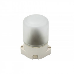 НББ 01-60-001 ЭРА Светильник для бани пласт/стекло, прямой IP65 E27 max 60Вт 135х105х84 БЕЛ (15/720)