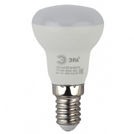 LED R39-4W-840-E14 ЭРА (диод, рефлектор, 4Вт, нейтр, E14) (10/100/4900)