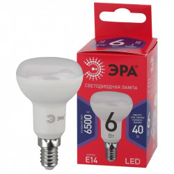 LED R50-6W-865-E14 R ЭРА (диод, рефлектор, 6Вт, хол, E14) (10/100/3600)