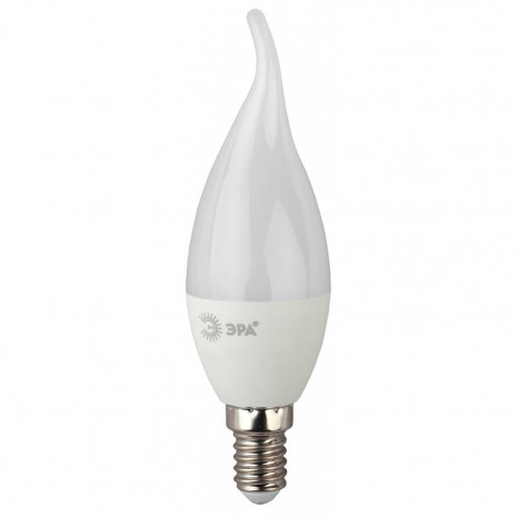 ECO LED BXS-6W-827-E14 ЭРА (диод, свеча на ветру, 6Вт, тепл, E14) (10/100/2800)