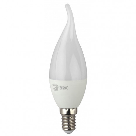 ECO LED BXS-6W-840-E14 ЭРА (диод, свеча на ветру, 6Вт, нейтр, E14) (10/100/2800)