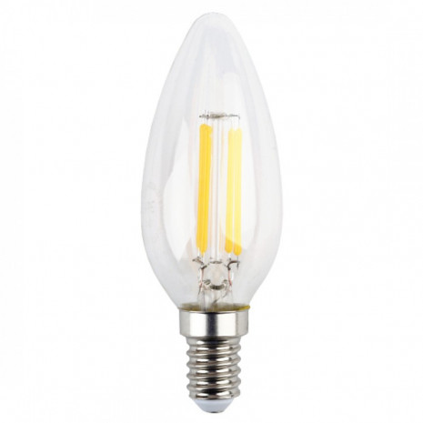 F-LED B35-5W-827-E14 ЭРА (филамент, свеча, 5Вт, тепл, E14) (10/100/3500)