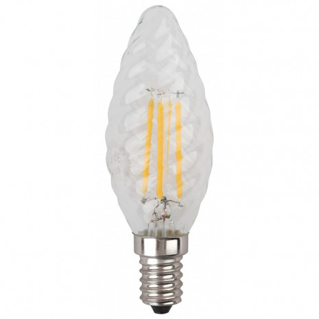 F-LED BTW-5W-827-E14 ЭРА (филамент, свеча витая, 5Вт, тепл, E14) (10/100/2800)