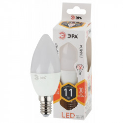 LED B35-11W-827-E14 ЭРА (диод, свеча, 11Вт, тепл, E14) (10/100/4000)