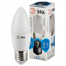 LED B35-7W-840-E27 ЭРА (диод, свеча, 7Вт, нейтр, E27), (10/100/3500)