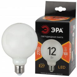 F-LED G95-12w-827-E27 OPAL ЭРА (филамент, шар опал, 12Вт, тепл, E27) (20/560)