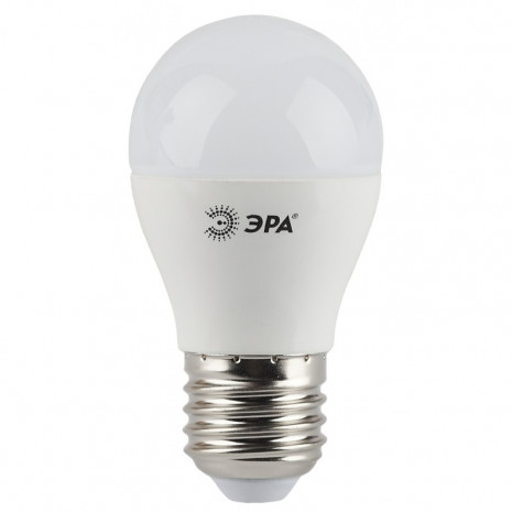 LED P45-5W-840-E27 ЭРА (диод, шар, 5Вт, нейтр, E27) (10/100/3600)