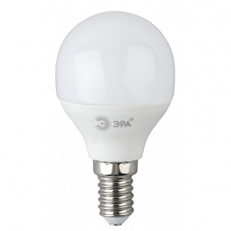 LED P45-6W-865-E14 R ЭРА (диод, шар, 6Вт, хол, E14) (10/100/3600)