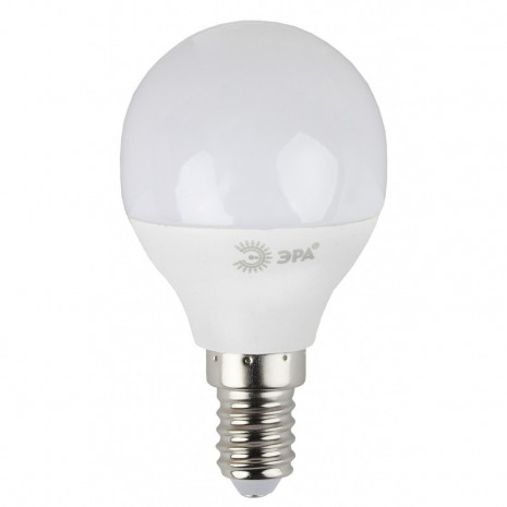 LED P45-7W-827-E14 ЭРА (диод, шар, 7Вт, тепл, E14), (10/100/3600)