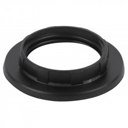 ЭРА Кольцо для патрона E14, пластик, черное (100/1000/24000)