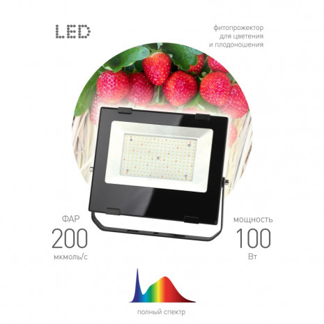 FITO-100W-Ra90-LED ЭРА ФИТО прожектор для  цветения и плодоношения (10/200)