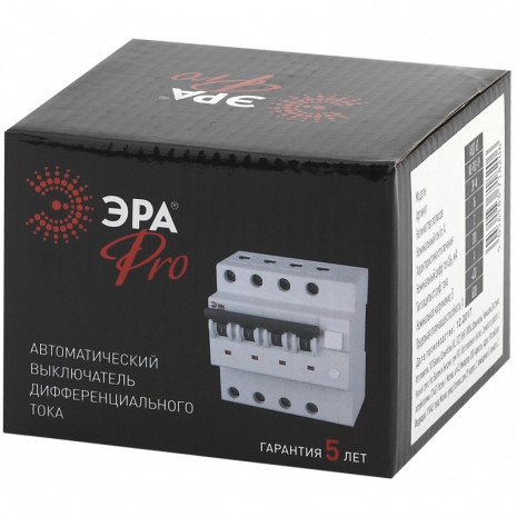 ЭРА Pro Автоматический выключатель дифференциального тока NO-901-94 АВДТ 63 3P+N C25 30мА тип A (30/