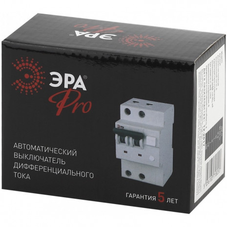 ЭРА Pro Автоматический выключатель дифференциального тока NO-902-01 АВДТ 63 C50 100мА 1P+N тип A (60