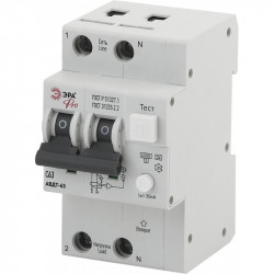 ЭРА Pro Автоматический выключатель дифференциального тока NO-902-05 АВДТ 63 C63 30мА 1P+N тип A (60/