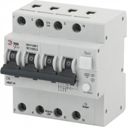 ЭРА Pro Автоматический выключатель дифференциального тока NO-902-19 АВДТ 63 3P+N C16 300мА тип A (30