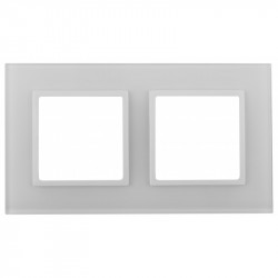 14-5102-01 ЭРА Рамка на 2 поста, стекло, Эра Elegance, белый+бел (5/50/1200)