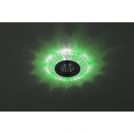 DK LD2 SL/GR+WH Светильник ЭРА декор cо светодиодной подсветкой (зеленый+белый), прозрачный (50/1400