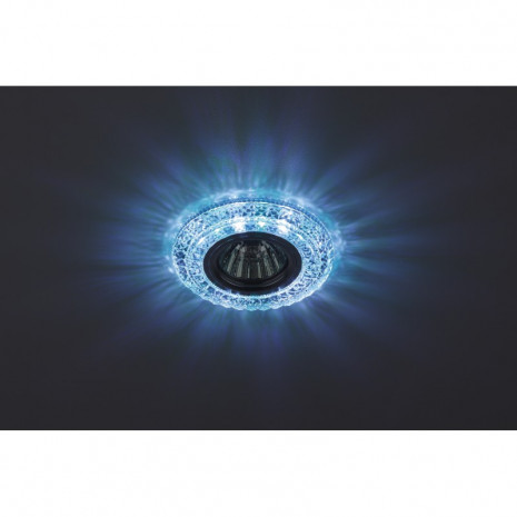DK LD3 SL/WH+BL Светильник ЭРА декор cо светодиодной подсветкой( белый+голубой), прозрачный (50/1400