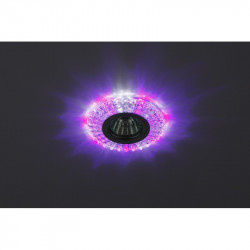 DK LD2 SL/WH+PU Светильник ЭРА декор cо светодиодной подсветкой( белый+фиолетовый), прозрачный (50/1