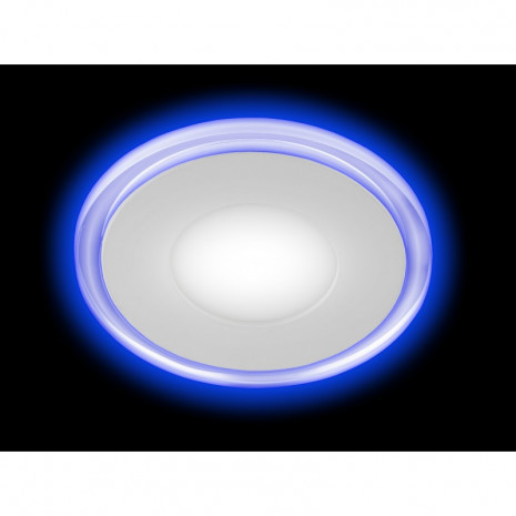 LED 3-6 BL Светильник ЭРА светодиодный круглый c cиней подсветкой LED 6W 220V 4000K (40/960)