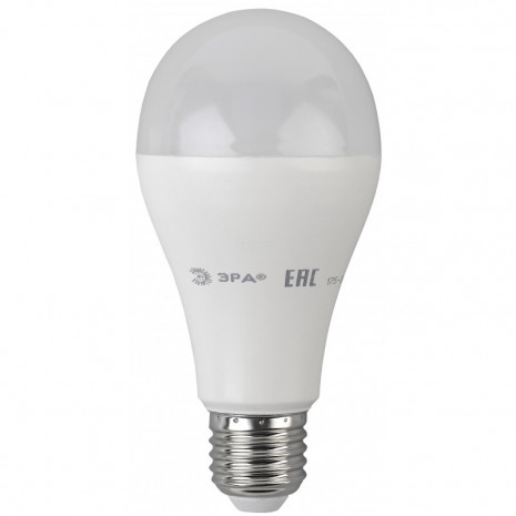 ECO LED A65-18W-827-E27 ЭРА (диод, груша, 18Вт, тепл, E27) (10/100/1200)