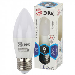 LED B35-9W-840-E27 ЭРА (диод, свеча, 9Вт, нейтр, E27) (10/100/3500)