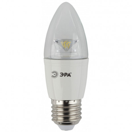 LED B35-7W-827-E27-Clear ЭРА (диод,свеча,7Вт,тепл, E27) (6/60/2640)