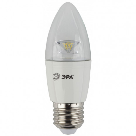 LED B35-7W-840-E27-Clear ЭРА (диод,свеча,7Вт,нейтр, E27) (6/60/2640)