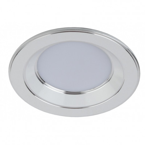 Светильник KL LED 15-5 WH/CH  ЭРА светодиодный круглый "серебряная окантовка" 5W 4000K, белый/серебр